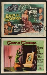 3g115 CULT OF THE COBRA 8 LCs '55 beauty Faith Domergue changed to a thing of TERROR, great images!