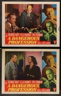 3g587 DANGEROUS PROFESSION 6 LCs '49 Ella Raines, George Raft & Pat O'Brien, film noir!