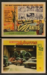 3g138 DEADLY MANTIS 8 LCs '57 Craig Stevens, Alix Talton, William Hopper, giant insect horror!