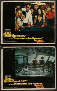 3g781 DIAMONDS ARE FOREVER 3 LCs '71 Sean Connery as James Bond 007, gambling, Jill St. John, more!
