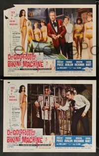 3g155 DR. GOLDFOOT & THE BIKINI MACHINE 8 LCs '65 Vincent Price, babes with kiss & kill buttons!