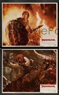 3g156 DRAGONSLAYER 8 LCs '81 Caitlin Clarke, Peter MacNicol w/spear, sword & sorcery + dragon!