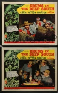 3g159 DRUMS IN THE DEEP SOUTH 8 LCs '51 Menzies, James Craig & Barbara Payton in the Civil War!