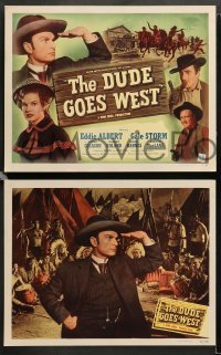 3g160 DUDE GOES WEST 8 LCs '48 cowboy Eddie Albert as The Dude, Gilbert Roland, James Gleason!
