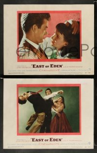 3g166 EAST OF EDEN 8 LCs '55 James Dean & Julie Harris, directed by Elia Kazan, great scenes!