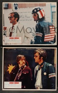 3g590 EASY RIDER 6 int'l LCs '69 Peter Fonda, Nicholson, Black, biker directed by Dennis Hopper!