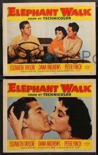 3g172 ELEPHANT WALK 8 LCs '54 sexy Elizabeth Taylor, Dana Andrews & Peter Finch in India!