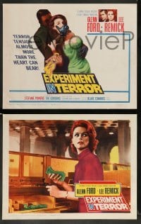 3g182 EXPERIMENT IN TERROR 8 LCs '62 Glenn Ford, Lee Remick, more tension than the heart can bear!