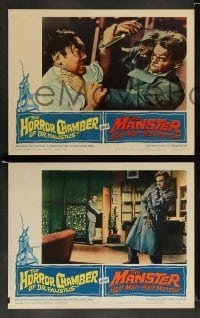 3g183 EYES WITHOUT A FACE/MANSTER 8 LCs '62 horror double-bill, the master suspense thrill show!