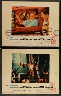3g702 FACE IN THE CROWD 4 LCs '57 power-hungry preacher Andy Griffith, Patricia Neal, Elia Kazan!