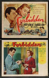 3g209 FORBIDDEN 8 LCs '54 only Joanne Dru could give Tony Curtis the kind of love he needed!
