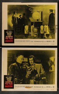 3g637 FROM THE EARTH TO THE MOON 5 LCs '58 Jules Verne classic, Joseph Cotten, George Sanders!