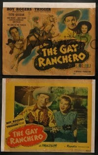 3g228 GAY RANCHERO 8 LCs '48 sheriff Roy Rogers & Trigger bring back two bad guys!