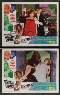 3g229 GHOST IN THE INVISIBLE BIKINI 8 LCs '66 Boris Karloff + sexy girls & wacky horror images!