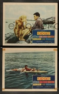 3g595 GIDGET 6 LCs '59 great images of cute Sandra Dee, Cliff Robertson, James Darren!