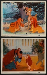 3g648 LADY & THE TRAMP 5 LCs '55 Disney classic cartoon, great images of the top dog cast!