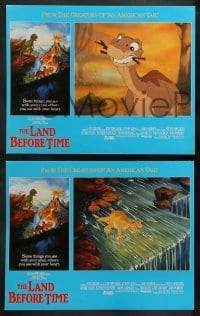 3g339 LAND BEFORE TIME 8 LCs '88 Steven Spielberg, George Lucas, Don Bluth, dinosaur cartoon!