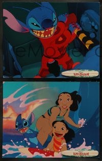 3g004 LILO & STITCH 14 LCs '02 Walt Disney Hawaiian fantasy cartoon, great images of Stitch!