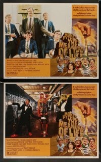 3g363 MONTY PYTHON'S THE MEANING OF LIFE 8 LCs '83 Chapman, Cleese, Gilliam, Idle, Jones, Palin!