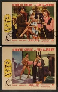 3g657 NO TIME FOR LOVE 5 LCs '43 Claudette Colbert, Fred MacMurray & sandhogs!