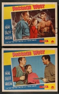 3g396 PASSAGE WEST 8 LCs '51 cowboy western images of John Payne, Dennis O'Keefe, Arleen Whelan!