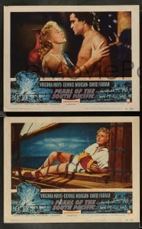 3g397 PEARL OF THE SOUTH PACIFIC 8 LCs '55 many images of sexy Virginia Mayo & Dennis Morgan!
