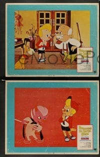 3g402 PINOCCHIO IN OUTER SPACE 8 LCs R69 great sci-fi cartoon artwork, explore new worlds of wonder