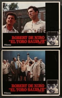 3g608 RAGING BULL 6 int'l Spanish language LCs '80 Robert De Niro, Pesci, Scorsese, Hagio art!