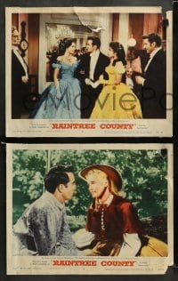 3g734 RAINTREE COUNTY 4 LCs '57 beautiful Elizabeth Taylor, Montgomery Clift, Eva Marie Saint!