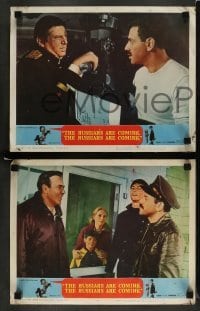 3g427 RUSSIANS ARE COMING 8 LCs '66 Carl Reiner, Eva Marie Saint, Russians vs Americans!