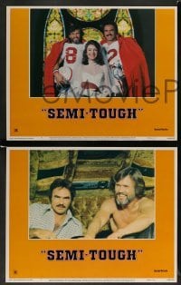 3g435 SEMI-TOUGH 8 LCs '77 football players Burt Reynolds & Kris Kristofferson w/Jill Clayburgh!