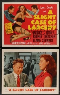3g449 SLIGHT CASE OF LARCENY 8 LCs '53 Mickey Rooney, Eddie Bracken & Marilyn Erskine!