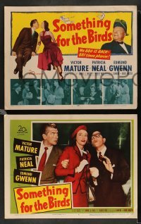3g456 SOMETHING FOR THE BIRDS 8 LCs '52 cool images of Victor Mature, Patricia Neal, Edmund Gwenn!