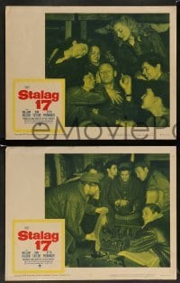3g461 STALAG 17 8 LCs R59 beaten William Holden with Don Taylor, Billy Wilder WWII POW classic!