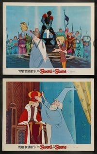3g573 SWORD IN THE STONE 7 LCs '64 Disney's cartoon story of young King Arthur & Merlin the Wizard