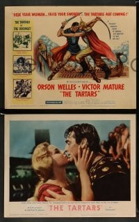 3g475 TARTARS 8 LCs '61 Victor Mature & Orson Welles, sexy Liana Orfei!