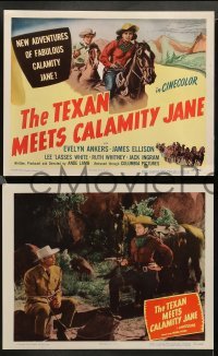 3g481 TEXAN MEETS CALAMITY JANE 8 LCs '50 cowgirl Evelyn Ankers in title role, James Ellison!