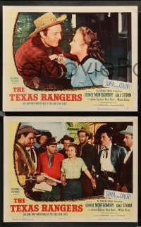 3g483 TEXAS RANGERS 8 LCs '51 images of cowboy lawman George Montgomery and Gale Storm!