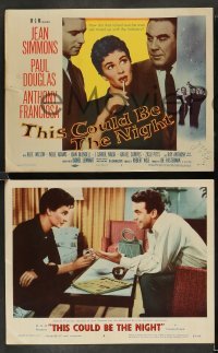 3g486 THIS COULD BE THE NIGHT 8 LCs '57 sexy Jean Simmons, Paul Douglas & Anthony Franciosa!
