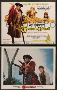 3g673 TREASURE ISLAND 5 LCs R75 Bobby Driscoll, Robert Newton as pirate Long John Silver!