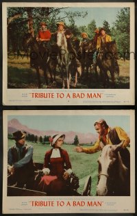 3g616 TRIBUTE TO A BAD MAN 6 LCs '56 James Cagney, Irene Papas, Don Dubbins, Vic Morrow, Dano!