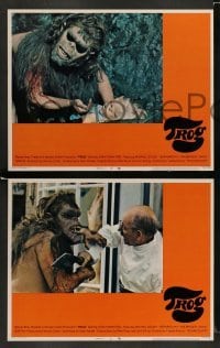 3g500 TROG 8 LCs '70 great images of Joan Crawford & wacky prehistoric monster!