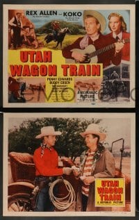 3g508 UTAH WAGON TRAIN 8 LCs '51 Penny Edwards, Buddy Ebsen, cowboy Rex Allen!