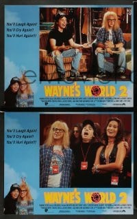 3g523 WAYNE'S WORLD 2 8 LCs '93 Mike Myers, Dana Carvey, Carrere, from Saturday Night Live sketch!