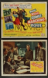 3g526 WHEN WILLIE COMES MARCHING HOME 8 LCs '50 John Ford directed, wacky Dan Dailey, Calvet!
