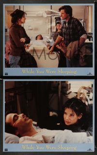 3g528 WHILE YOU WERE SLEEPING 8 LCs '95 pretty Sandra Bullock, Bill Pullman, Peter Boyle, Warden!