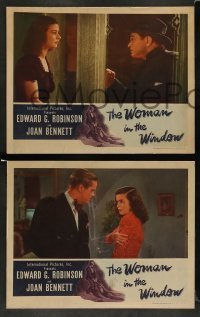 3g841 WOMAN IN THE WINDOW 3 LCs '44 Fritz Lang, Edward G. Robinson & Joan Bennett!