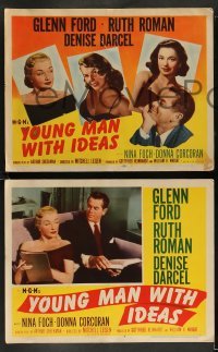 3g539 YOUNG MAN WITH IDEAS 8 LCs '52 Glenn Ford with sexy Ruth Roman, Denise Darcel & Nina Foch!
