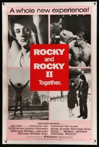 3h059 ROCKY/ROCKY II 40x60 '80 Sylvester Stallone boxing classic double-feature!