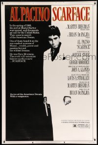 3h060 SCARFACE 40x60 '83 full-length Al Pacino as Tony Montana, Brian De Palma directed!